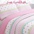 Parure de lit courtepointe en coton rose pastel Taylor &amp; Olive Sunfish