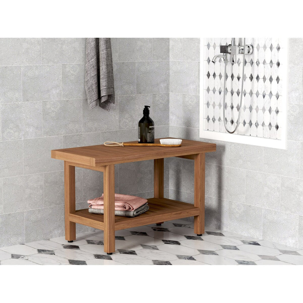 Le banc de douche en teck original pour spa