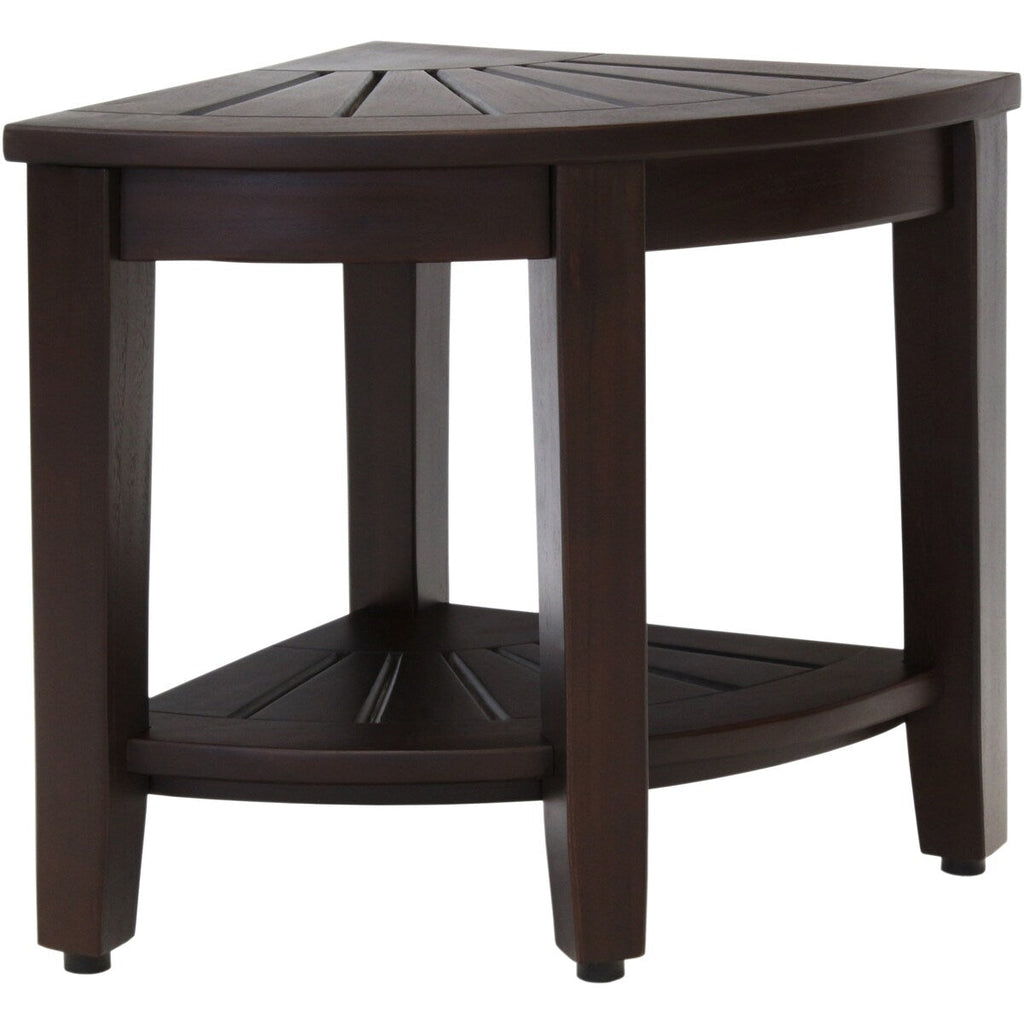 Le banc de douche d'angle en teck original Kai