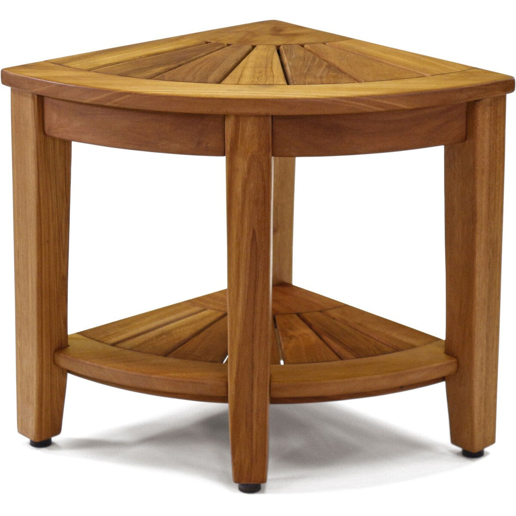 Le banc de douche d'angle en teck original Kai