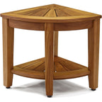 Le banc de douche d'angle en teck original Kai