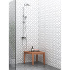 Le banc de douche d'angle en teck original Kai