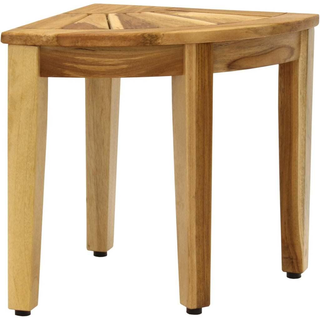Le banc de douche d'angle en teck original Kai