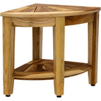 Le banc de douche d'angle en teck original Kai