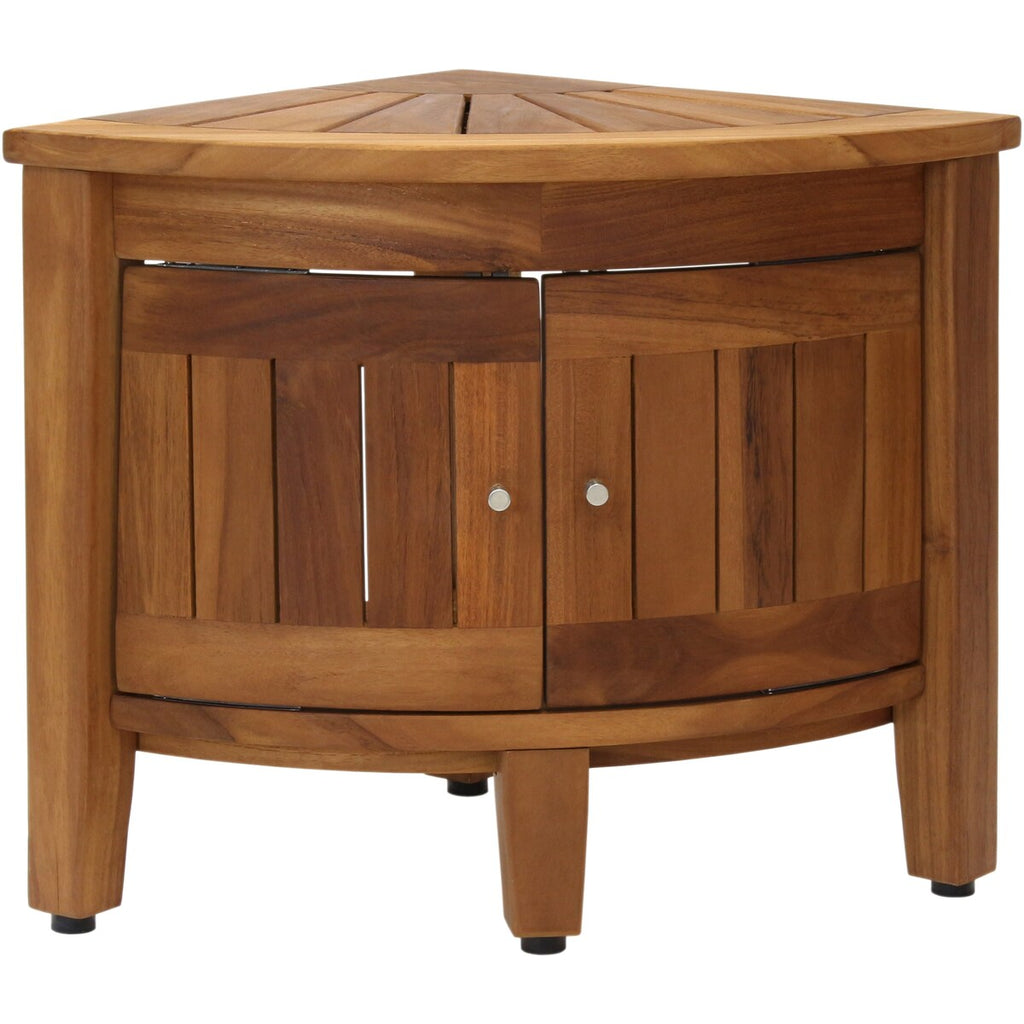 Le banc de douche d'angle en teck original Kai