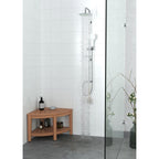 Le banc de douche d'angle en teck original Kai