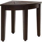 Le banc de douche d'angle en teck original Kai