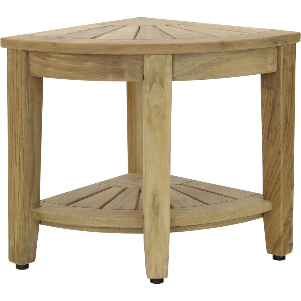 Le banc de douche d'angle en teck original Kai