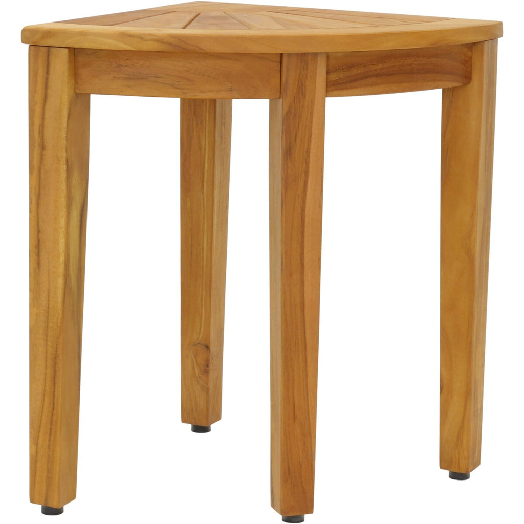 Le banc de douche d'angle en teck original Kai