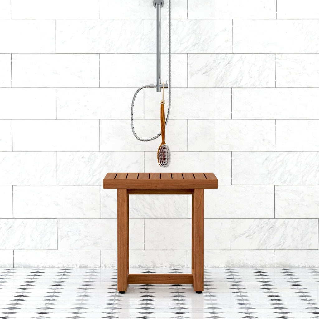Le banc de douche en teck original pour spa