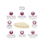 Siège de douche d'angle mural en surface solide Transolid Studio 14 po x 14 po - 14,5 x 14,25 x 3