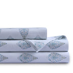 Parure de draps en percale de coton biologique 400 fils Tribeca Living à poches extra profondes