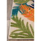 Tapis d'intérieur/extérieur moderne à motif floral tropical World Rug Gallery