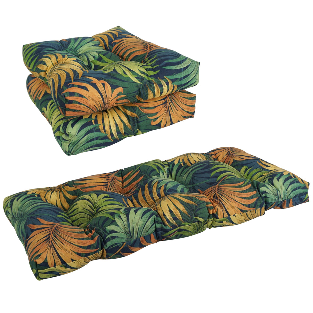 Ensemble de 3 coussins de canapé capitonnés pour intérieur/extérieur - 19 x 19/19 x 42