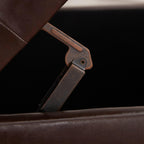 Banc ottoman de rangement capitonné, repose-pieds rectangulaire