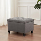 Banc ottoman de rangement capitonné, repose-pieds rectangulaire