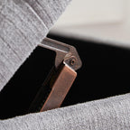 Banc ottoman de rangement capitonné, repose-pieds rectangulaire