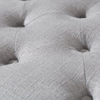 Banc ottoman de rangement capitonné, repose-pieds rectangulaire