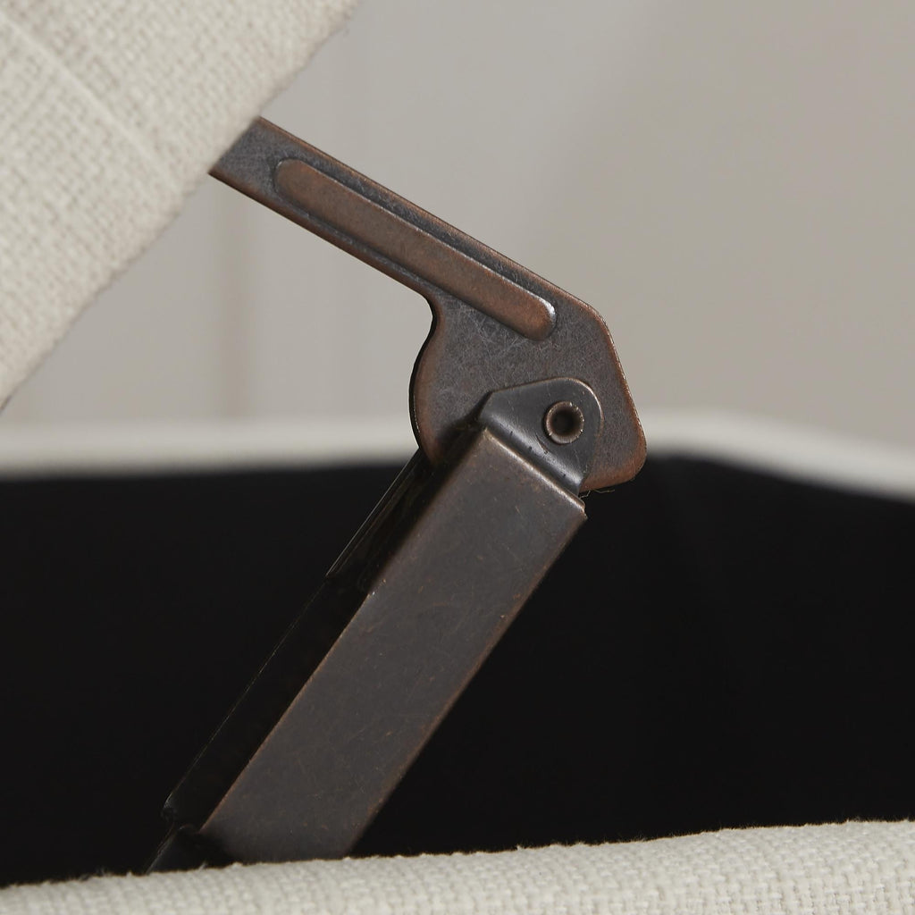 Banc ottoman de rangement capitonné, repose-pieds rectangulaire