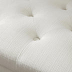 Banc ottoman de rangement capitonné, repose-pieds rectangulaire