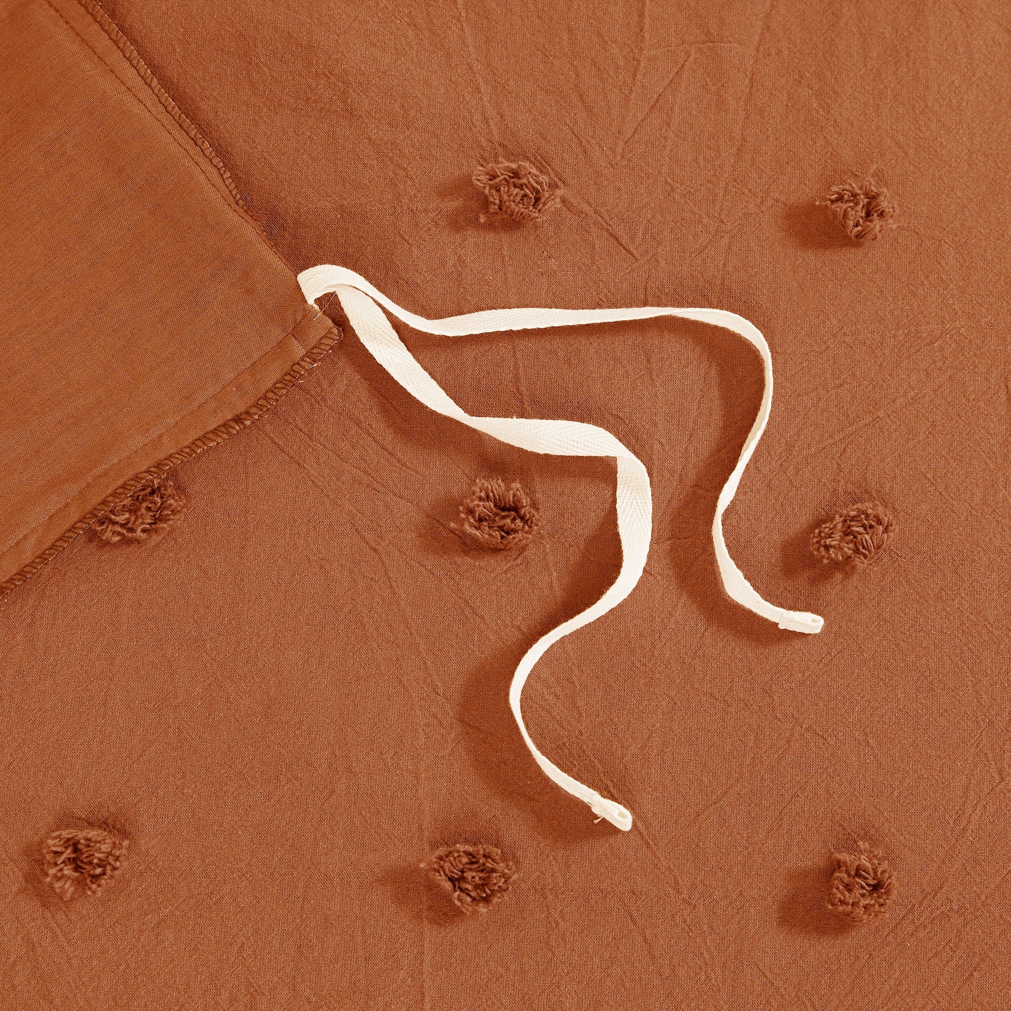 Parure de lit en jacquard de coton et maïs au design intelligent avec taies d'oreiller et coussins décoratifs