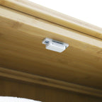 VEIKOUS Armoire de rangement en bambou au-dessus des toilettes, organiseur de salle de bain avec étagère réglable et portes doubles