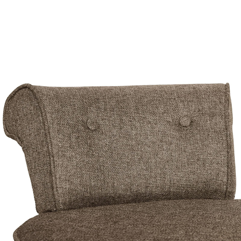 Tabouret de maquillage VEIKOUS avec dossier bas et pieds en bois - 17,3 x 15,7 x 25,1