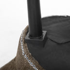 Tabouret de maquillage VEIKOUS avec dossier bas et pieds en bois - 17,3 x 15,7 x 25,1