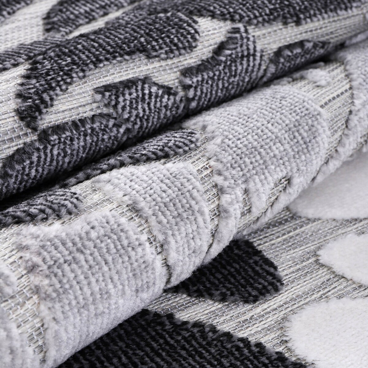 Tapis d'intérieur et d'extérieur à motif floral VILLADECOR, à poils courts et longs, pour terrasse