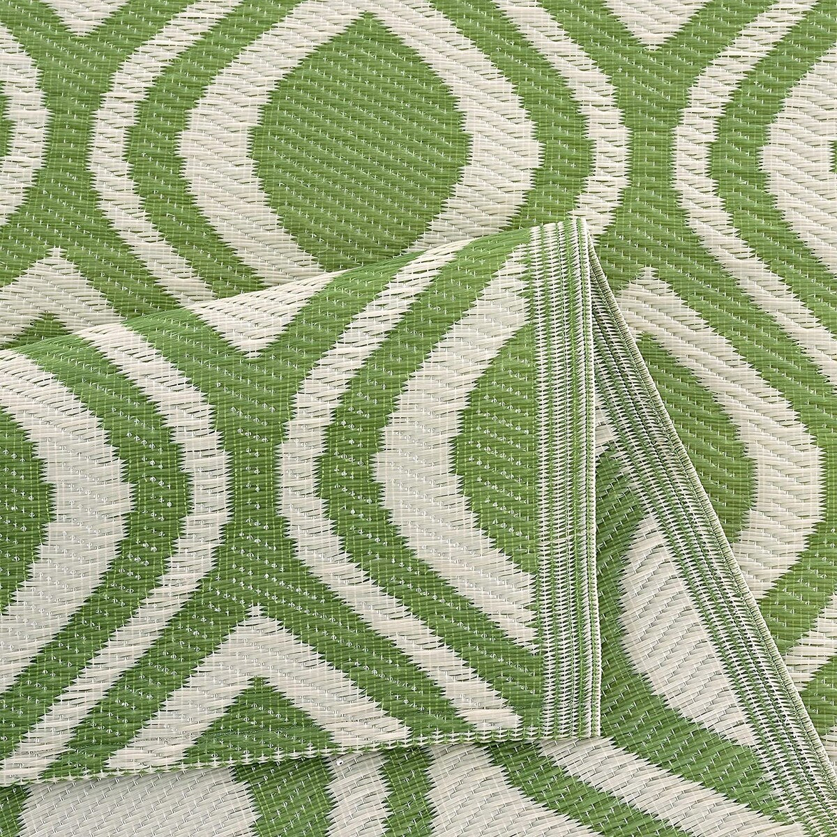 Tapis de sol d'extérieur léger et réversible en plastique recyclé Venice