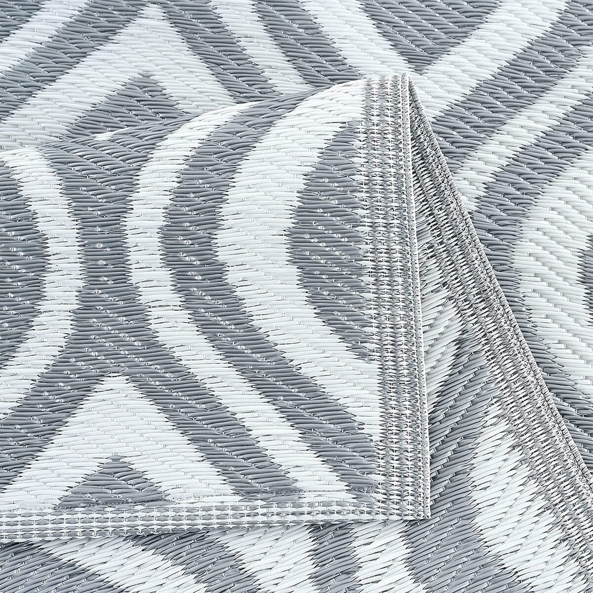 Tapis de sol d'extérieur léger et réversible en plastique recyclé Venice