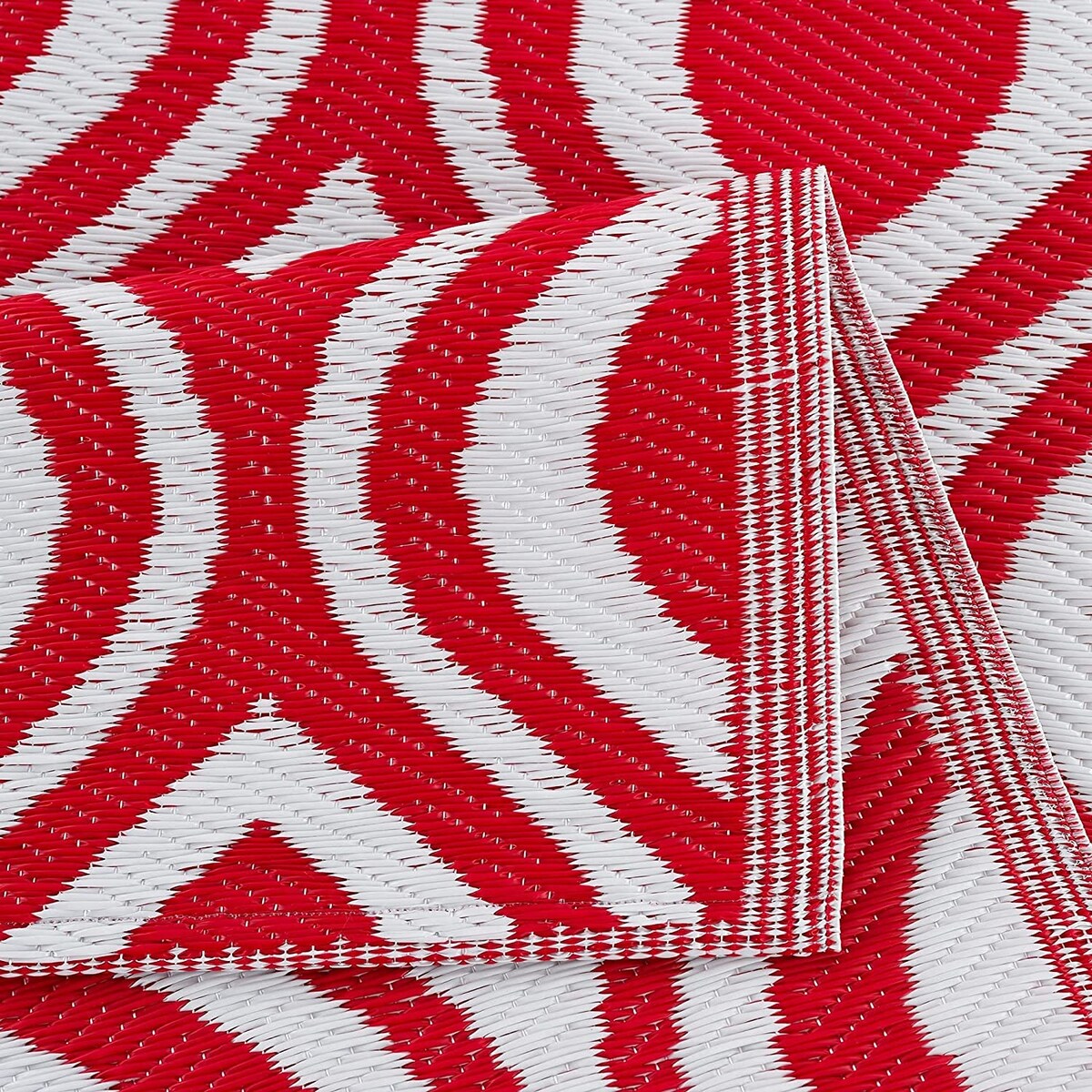 Tapis de sol d'extérieur léger et réversible en plastique recyclé Venice