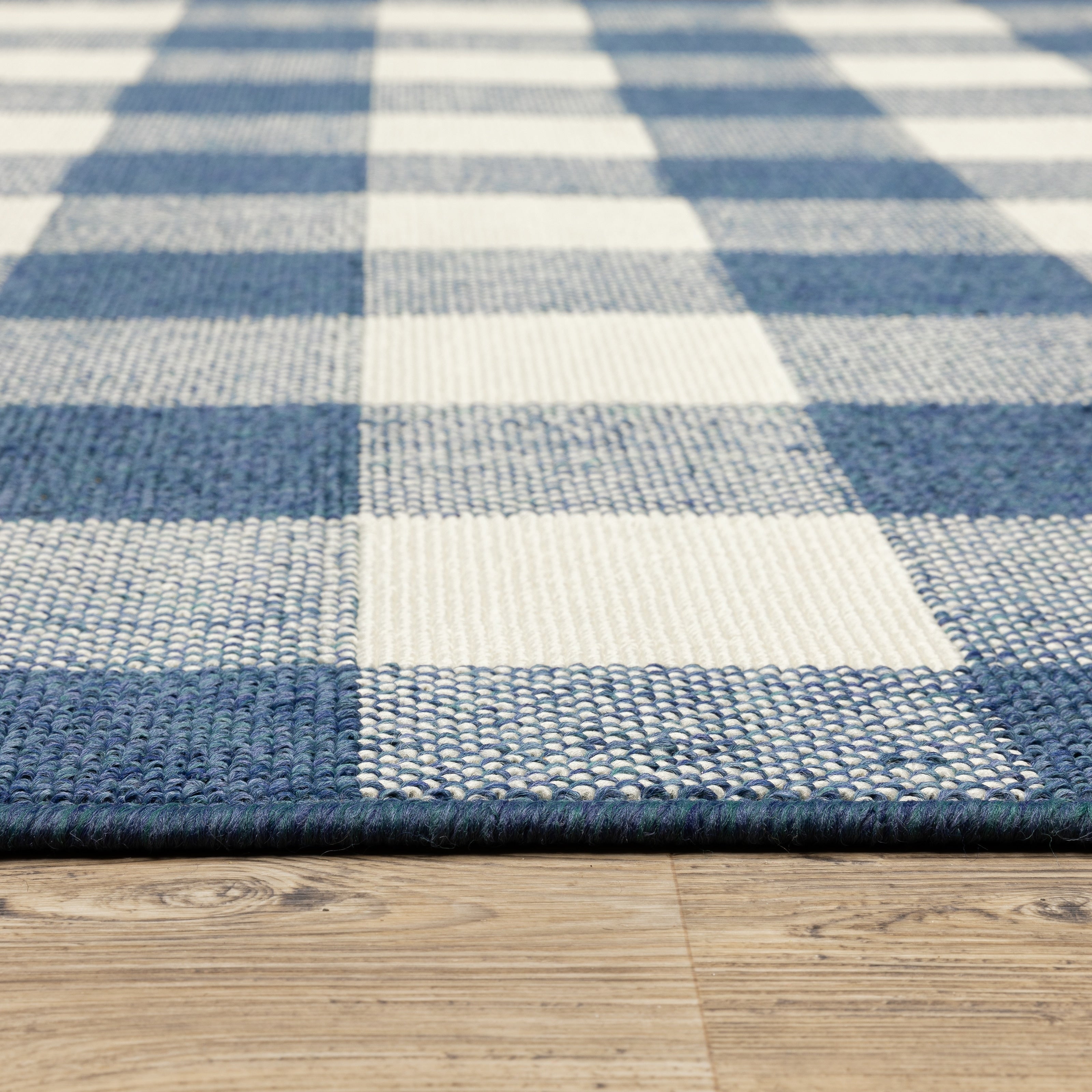 Tapis d'intérieur/extérieur à carreaux vichy de Malte de Vista Home