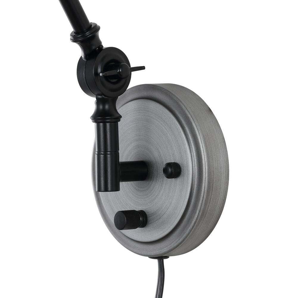 Applique murale industrielle à bras pivotant WINGBO avec abat-jour en métal, paquet de 2...