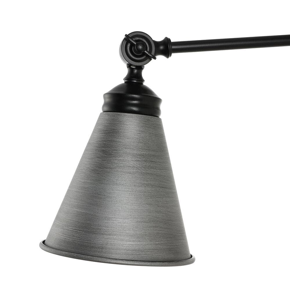 Applique murale industrielle à bras pivotant WINGBO avec abat-jour en métal, paquet de 2...