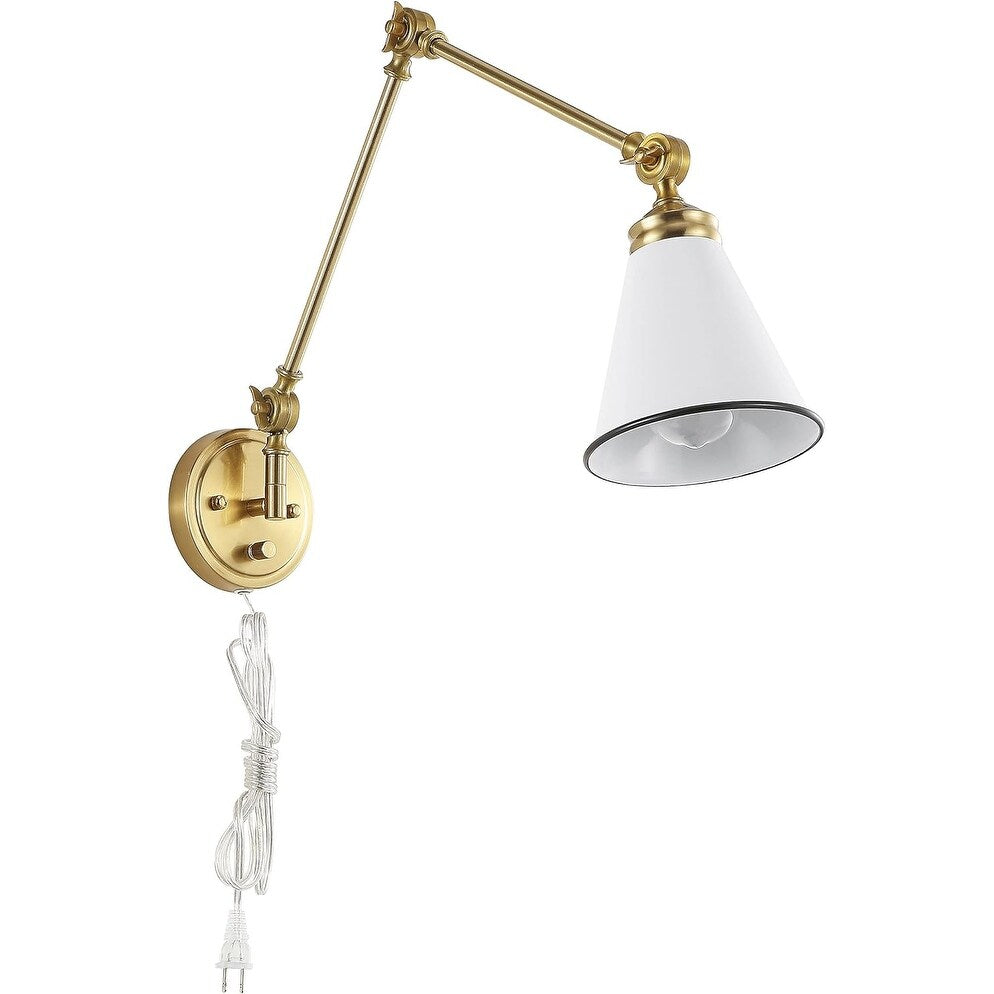 Applique murale industrielle à bras pivotant WINGBO avec abat-jour en métal, paquet de 2...