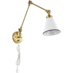 Applique murale industrielle à bras pivotant WINGBO avec abat-jour en métal, paquet de 2...