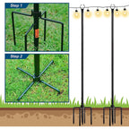 Guirlande lumineuse WaLensee de 2,9 m avec crochet pour suspendre des guirlandes lumineuses pour jardin, fête, terrasse, Noël, mariage