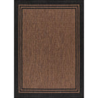 Tapis d'intérieur et d'extérieur lavable à bordures pour patio, terrasse et porche