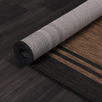 Tapis d'intérieur et d'extérieur lavable à bordures pour patio, terrasse et porche