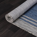 Tapis d'intérieur et d'extérieur lavable à bordures pour patio, terrasse et porche