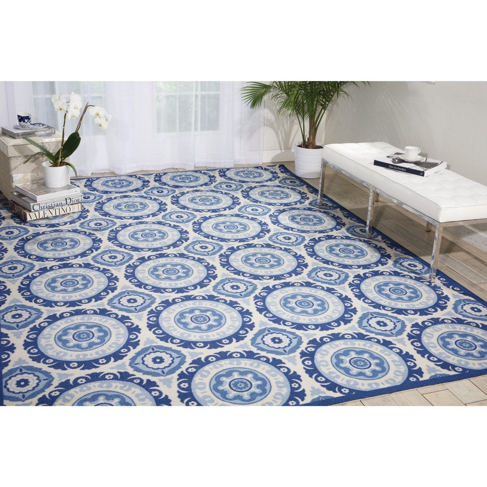 Tapis médaillon bohème d'intérieur et d'extérieur Waverly Sun N' Shade