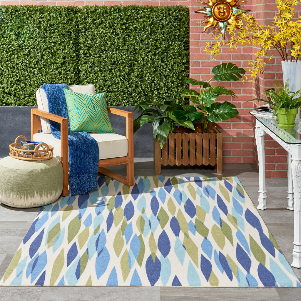 Tapis d'intérieur et d'extérieur moderne et abstrait Waverly Sun N' Shade