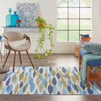 Tapis d'intérieur et d'extérieur moderne et abstrait Waverly Sun N' Shade