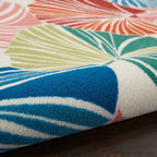 Tapis d'intérieur/extérieur moderne botanique Waverly Sun N' Shade