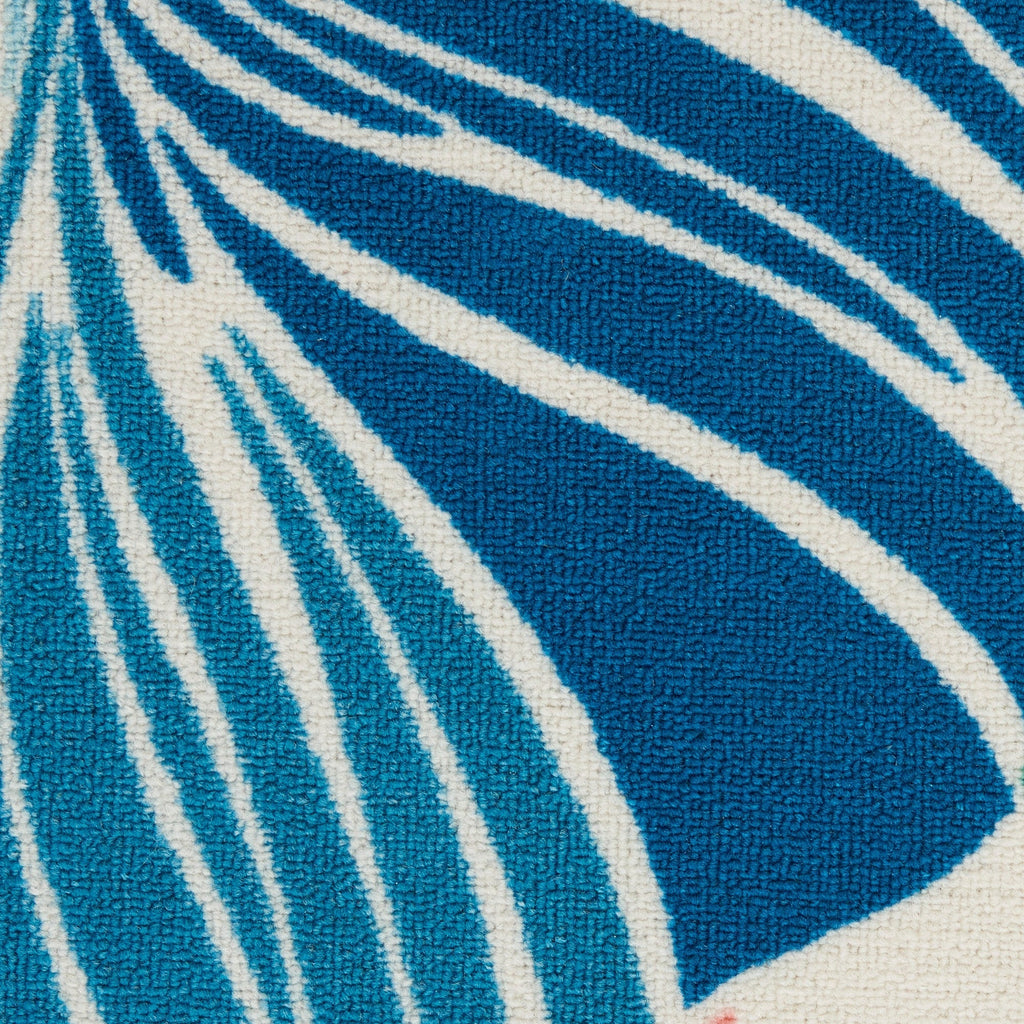 Tapis d'intérieur/extérieur moderne botanique Waverly Sun N' Shade