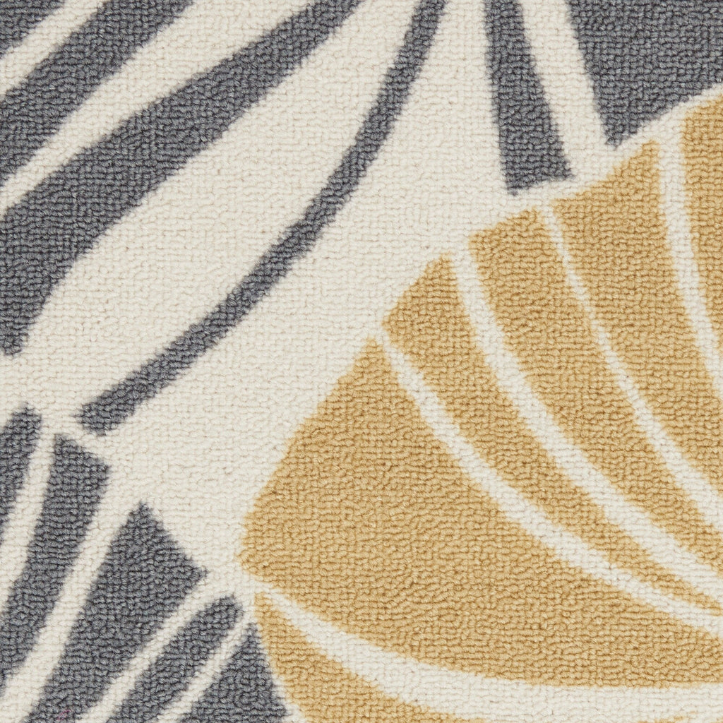 Tapis d'intérieur/extérieur moderne botanique Waverly Sun N' Shade