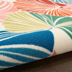 Tapis d'intérieur/extérieur moderne botanique Waverly Sun N' Shade