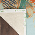 Tapis d'intérieur et d'extérieur Waverly Sun &amp; Shade Shore Thing à motif de coquillages tropicaux et floraux