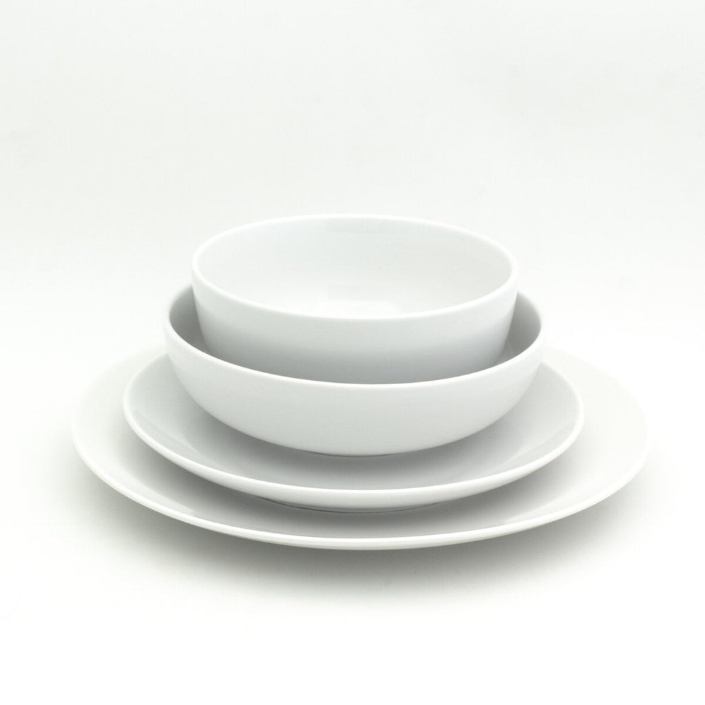 Service de table en porcelaine blanche essentielle Euro Ceramica 16 pièces/32 pièces